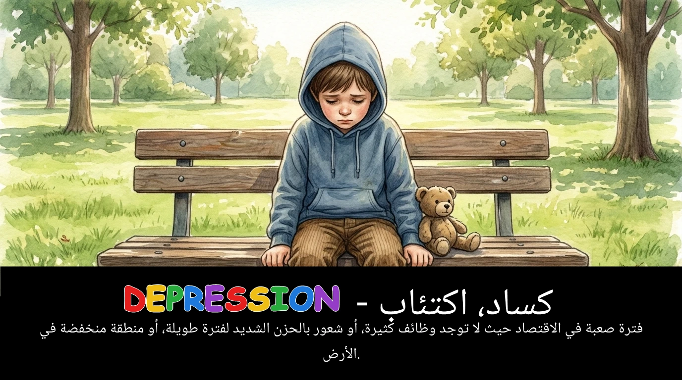 Arabic Illustration for depression